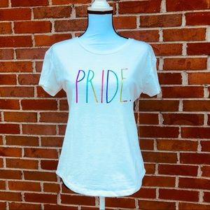 NWT Rae Dunn Pride Rainbow T Shirt Scrunchie XS
